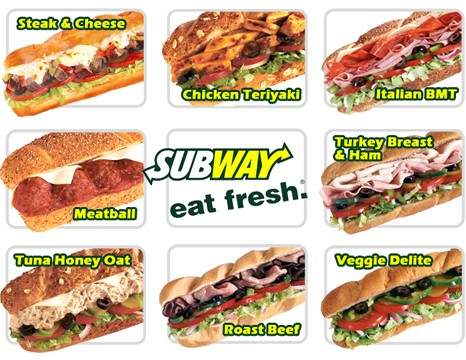 Subway Sandwiches 7329